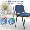 Stackable conference chair with mesh back, curved backrest, and waterfall seat for optimal comfort in office settings.