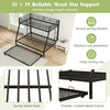 Costway Bed Frame Twin Over Full Bunk Bed with Trundle for Guest Room New
