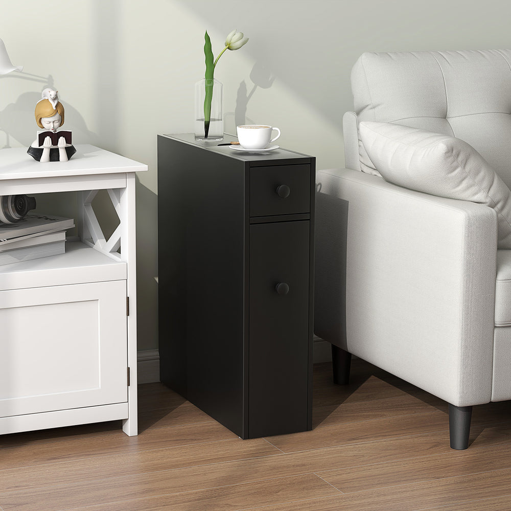 Black Bathroom Cabinet Space Saver Storage Organizer-Black - Gallery View 1 of 10