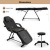 Facial chair set with removable headrest and armrests, featuring adjustable backrest and legrest for ergonomic support.