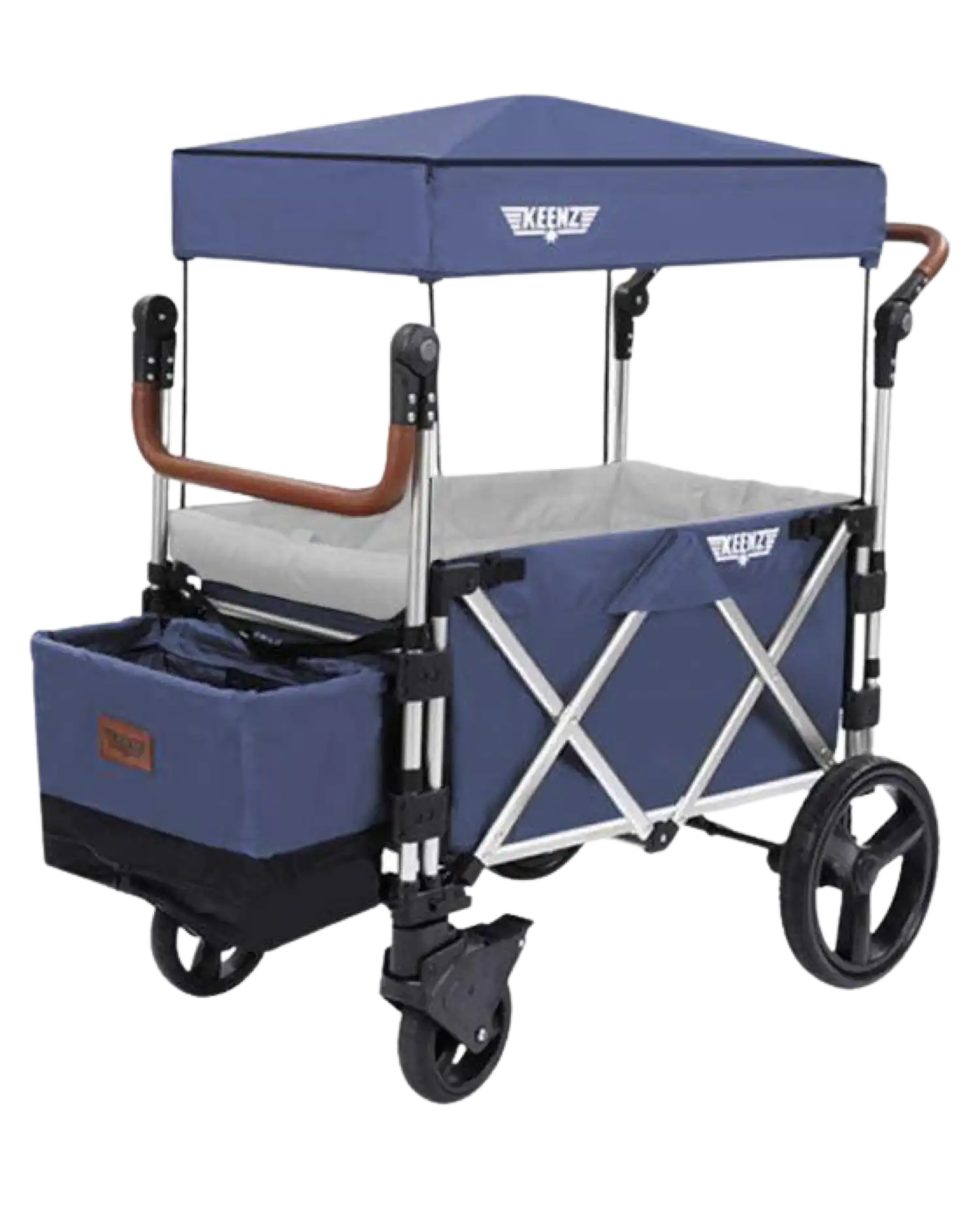 Keenz 7s 5-Point Harness Light Weight Stroller Wagon with Canopy Blue New