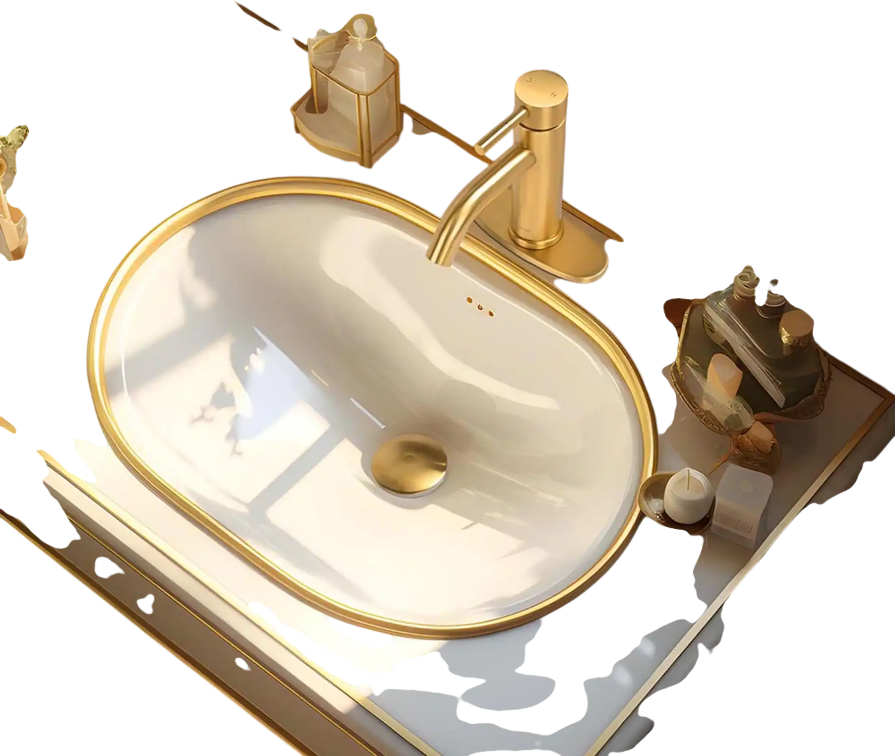 Yescom Bathroom Sink Faucet 1-Handle Cold & Hot, 7.5