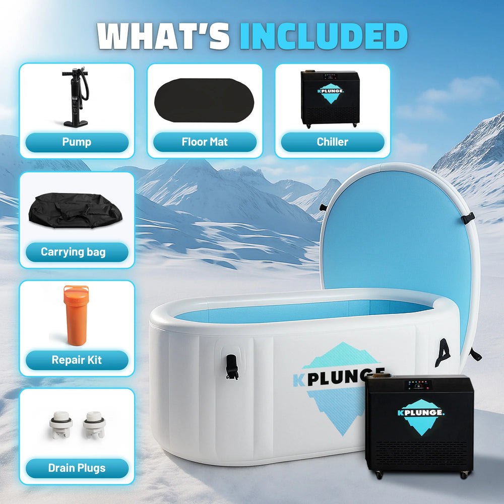 K-Plunge Kodiak Inflatable Cold Plunge Hot Tub 1-Person with Lid and Pump New