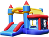 Castle Slide Inflatable Bounce House with Ball Pit and Basketball Hoop