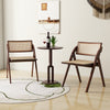 Foldable Dining Chairs Set of 2 with Woven Rattan Backrest-Brown - Gallery View 1 of 8