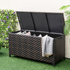 85 Gallon Outdoor Storage Box with Removable Liner and Universal Wheels-Brown - Gallery View 1 of 10