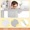 Baby bed rail in gray with breathable mesh, double safety lock, and storage bag for easy access to baby essentials.
