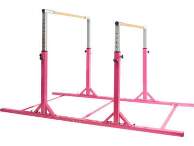 Costway Adjustable Kids Double Horizontal Bars Gymnastic Training Parallel Bars 41798562 New