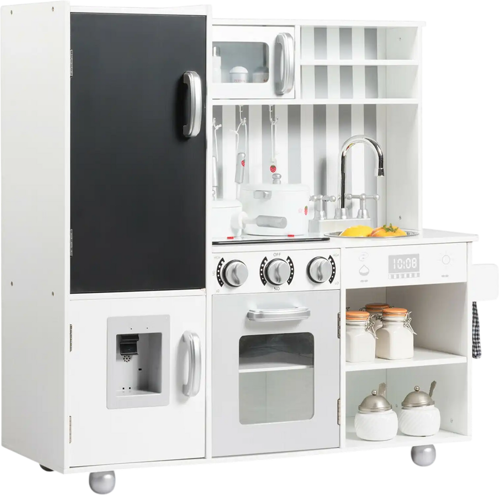 Wooden Pretend Play Kitchen Sets with Simulated Sound