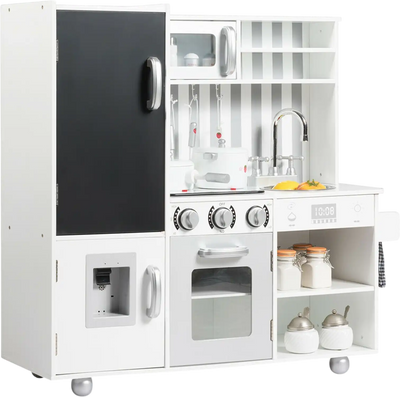 Costway Wooden Pretend Play Kitchen Set Simulated Sound 28036471 New