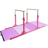 Kids adjustable gymnastics parallel bars in pink, height adjustable from 38" to 55", ideal for exercises and.
