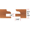 Grizzly C2161 - 6 pc. Stile & Rail Set - Ogee, 3/4" Bore
