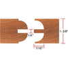 Grizzly C2167 - Passage Doors 6 pc. Stile & Rail Set - Quarter Round, 3/4" Bore