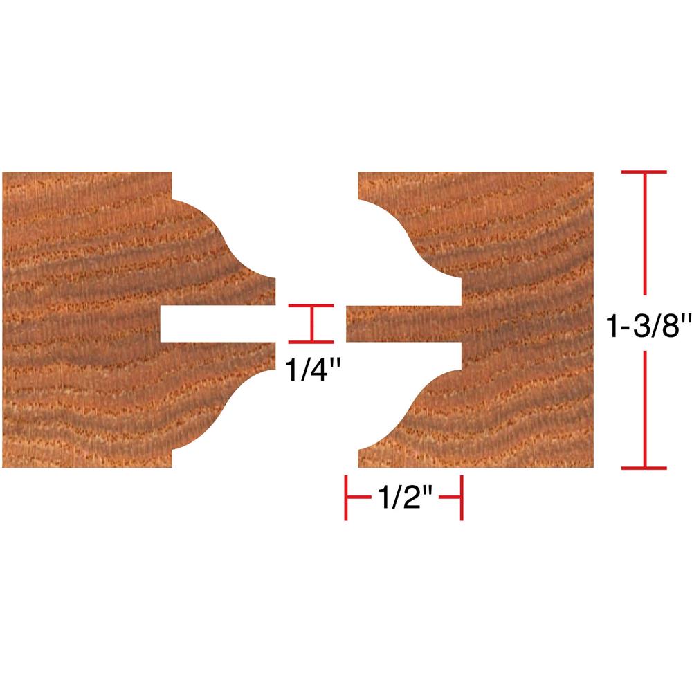 Grizzly C2169 - Passage Doors 6 pc. Stile & Rail Set - Roman Ogee, 3/4" Bore