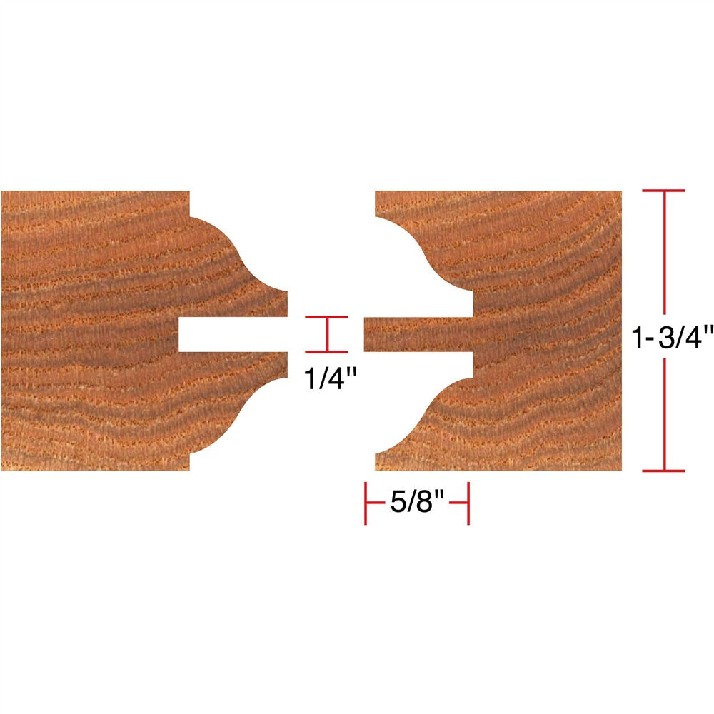 Grizzly C2174 - Entry Doors 6 pc. Stile & Rail Set - Roman Ogee, 3/4" Bore