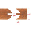 Grizzly C2190 - Entry Doors 6 pc. Stile & Rail Set - Quarter Bead, 1-1/4" Bore
