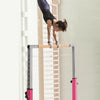 Adjustable height gymnastics parallel bars for kids, featuring a stable A3 steel structure, ideal for exercise and.