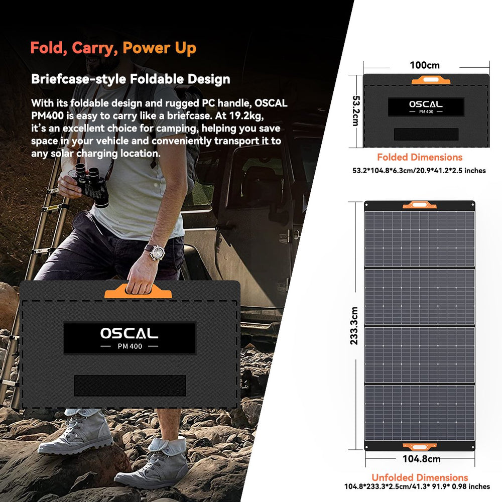 Oscal PM400 Solar Panel Portable 400W New