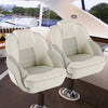 Captain bucket seats in white with waterproof PVC leather, offering ergonomic support for boat sightseeing.
