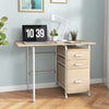 Folding Computer Laptop Desk Wheeled Home Office Furniture-Natural - Gallery View 1 of 7