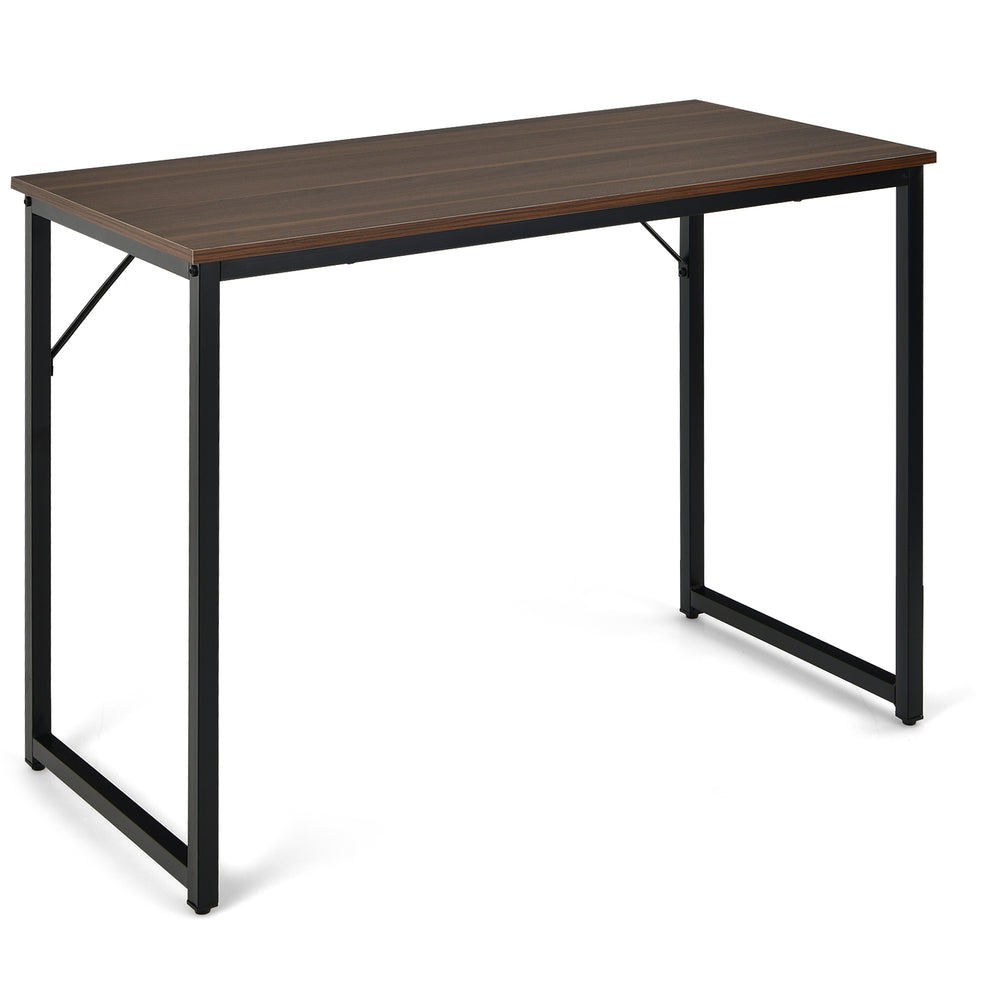 L Shaped Computer Desk and Writing Workstation for Home and Office-Coffee - Gallery View 1 of 11