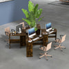 Corner Computer Desk Triangle Writing Workstation with Storage Shelf-Rustic Brown - Gallery View 1 of 16