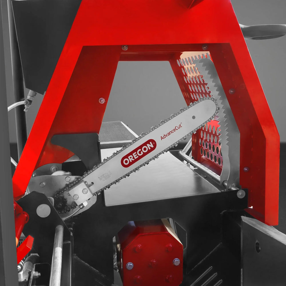 Honda GX390 Engine Firewood Log Splitter Processor with Conveyor,  20ton Splitting Force 24" x 15" Log Capacity,  18" Chainsaw,  HLS20