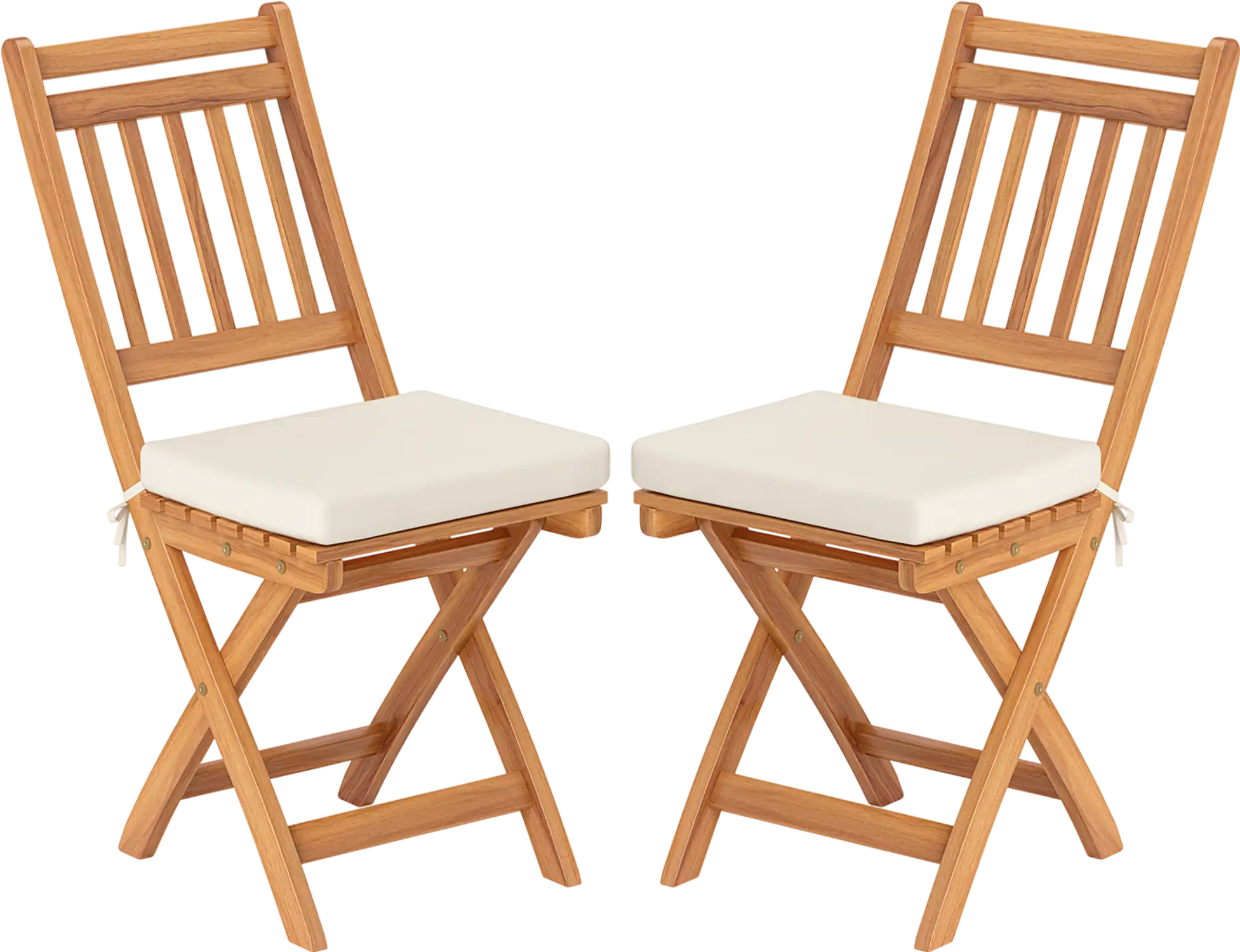 Costway Patio Folding Chairs Set of 2 Soft Seat Cushion 397846152 New