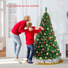 6 ft artificial PVC Christmas tree with a solid metal stand, perfect for indoor or outdoor festive decoration.