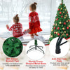 6 ft artificial PVC Christmas tree with sturdy metal stand, featuring dense branch tips for a full-bodied appearance.