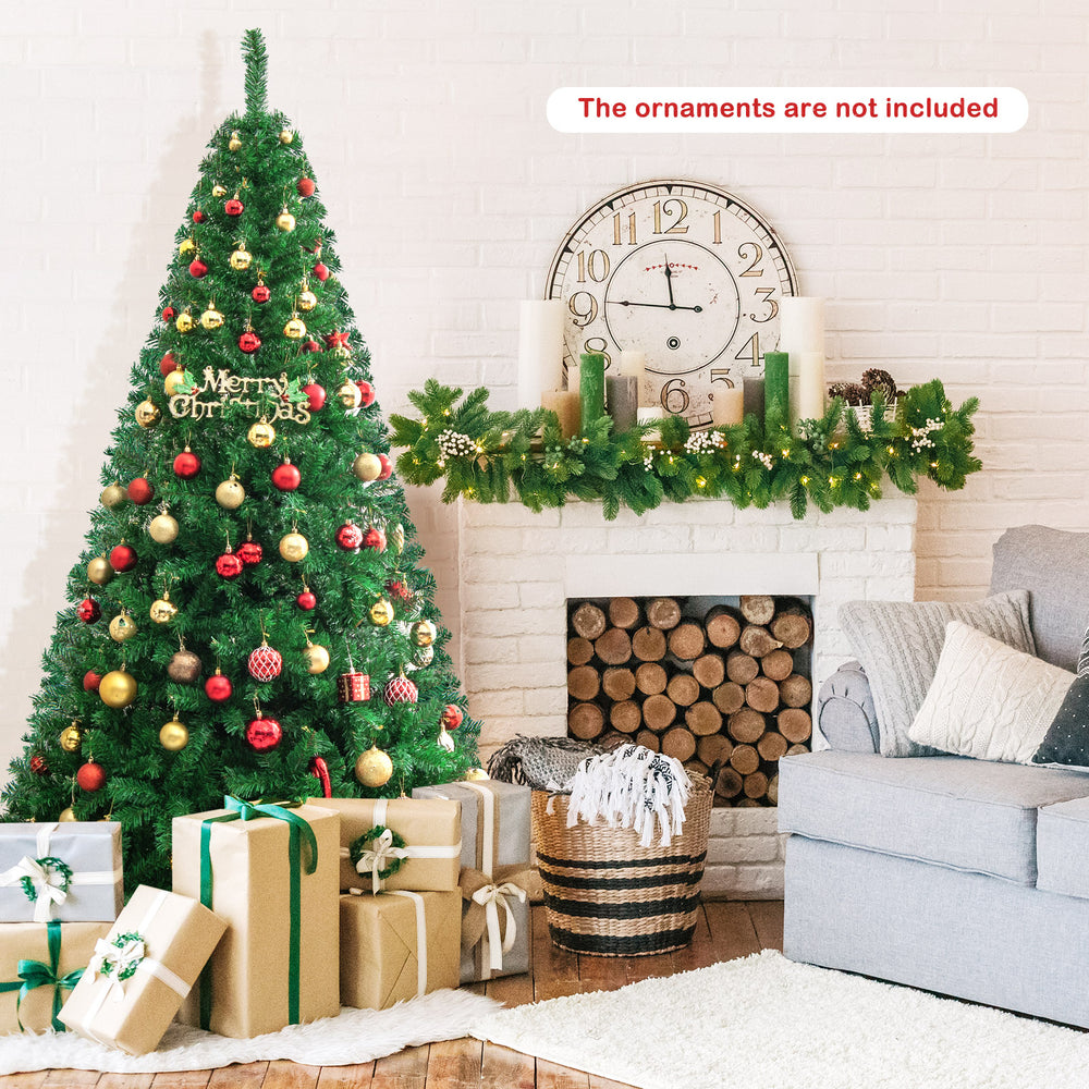 Artificial PVC Christmas Tree with Solid Metal Stand-7 ft - Gallery View 1 of 10