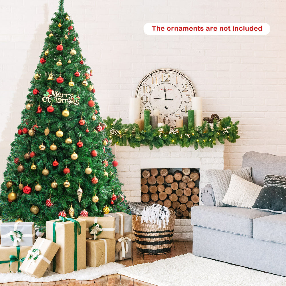 Artificial PVC Christmas Tree with Solid Metal Stand-8 ft - Gallery View 1 of 10