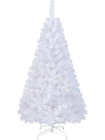 Costway White Christmas Tree Solid Metal Legs 5/6/7/8' 79860312 New