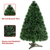 3-foot fiber optic artificial Christmas tree with dense PVC needles, featuring 7 LED colors for festive indoor.