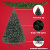 4.5 feet pre-lit artificial Christmas tree with 200 LED lights, PVC material, and a sturdy foldable metal base for.