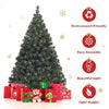 4.5 feet pre-lit artificial Christmas tree with 200 LED lights, eco-friendly PVC, perfect for indoor holiday decoration.
