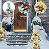 Pre-lit 2-foot Christmas tree set with snow flocked PVC leaves, rich ornaments, and warm LED lights for festive.