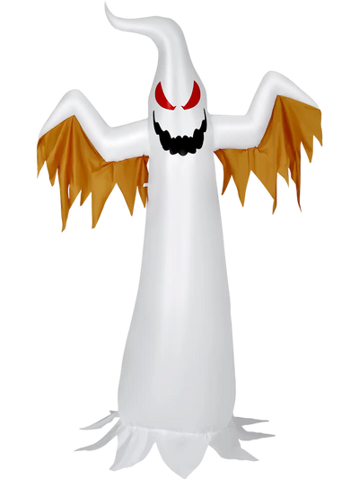 Costway 8' Halloween Inflatable Ghost Rotatable Flame LED Lights 75136028 New