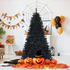 Black Artificial Christmas Halloween Tree with Purple LED Lights-6 ft - Gallery View 1 of 11