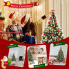 Pre-lit 6 ft snow flocked Christmas tree with red berries and 250 LED lights, ideal for festive home decoration.