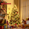 Pre-Lit Hinged Lifelike Lush Artificial Christmas Tree with PVC Tips-7.5 Feet - Gallery View 1 of 13