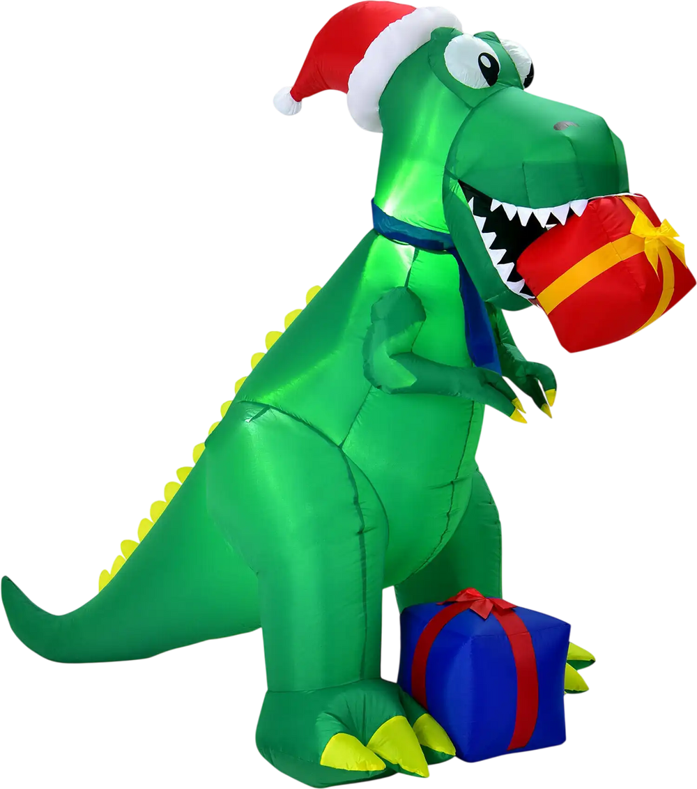 6 Feet Christmas Inflatable Dinosaur for Indoor and Outdoor