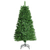 5 ft pre-lit multi-colored fiber optic spruce artificial Christmas tree with a full-bodied natural look for festive.