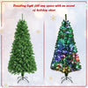 5 ft pre-lit multi-colored fiber optic spruce artificial Christmas tree, featuring a full-bodied design for festive.