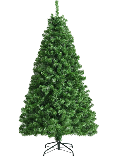 Costway 6' Pre-Lit Fiber Optic Artificial Christmas Tree 617 Tips 71065482 New