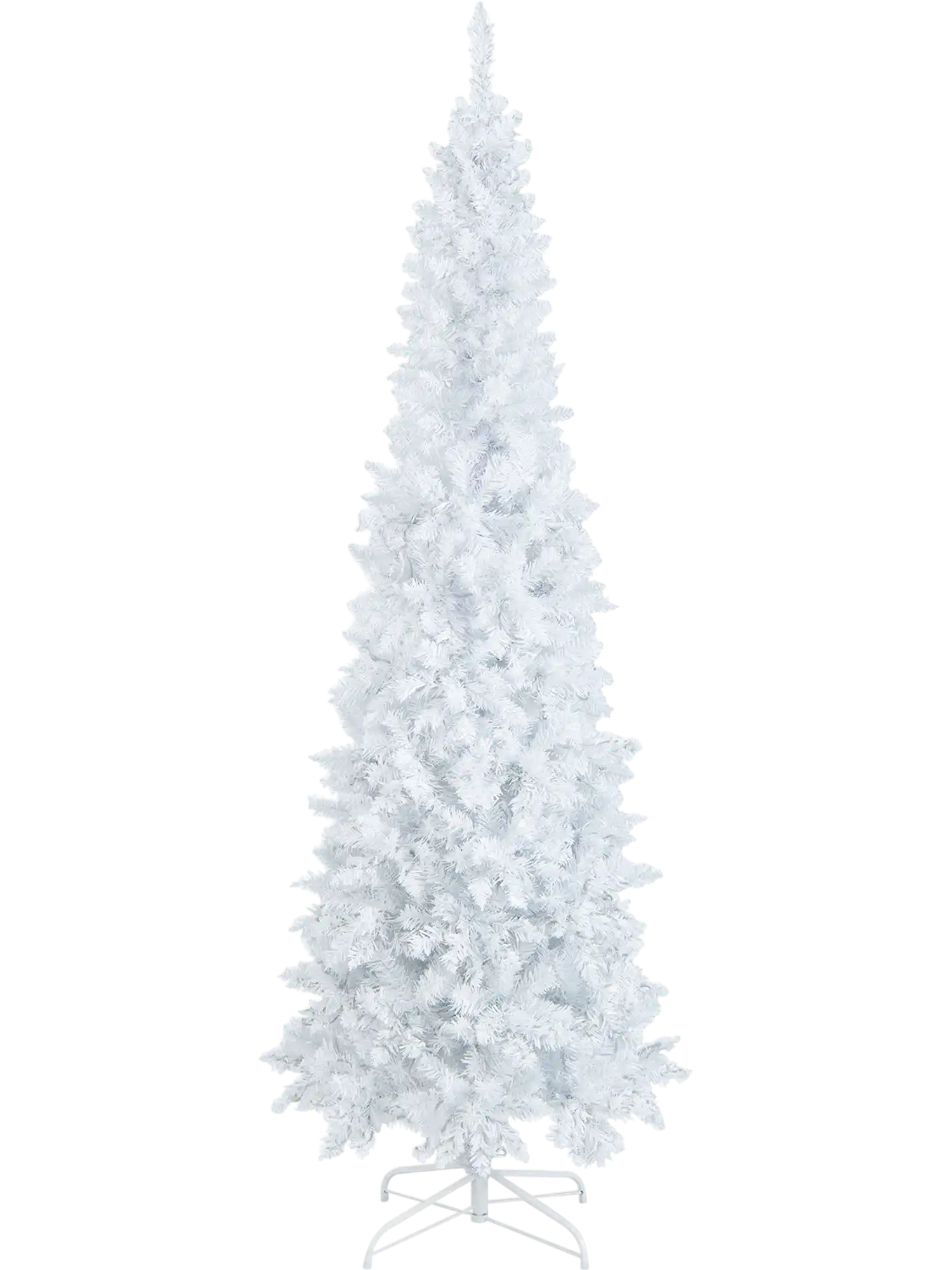 Costway 7' Pre-Lit White Pencil Christmas Tree 300 LED 8 Modes 20986751 New