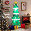 6-foot inflatable Christmas tree adorned with colorful decorations and glowing lights, perfect for festive indoor or.