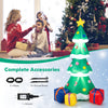 6 feet tall inflatable Christmas tree with 3 gift boxes, LED lights, and accessories for indoor and outdoor decoration.