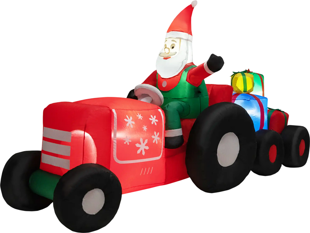 9 Feet Long Christmas Inflatables Santa Claus Decoration with Gifts