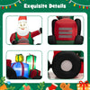 Santa Claus inflatable decoration with gifts, featuring LED lights and durable polyester fabric for outdoor holiday.